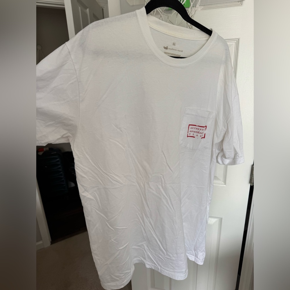 Mens White Southern Marsh T-shirt XL